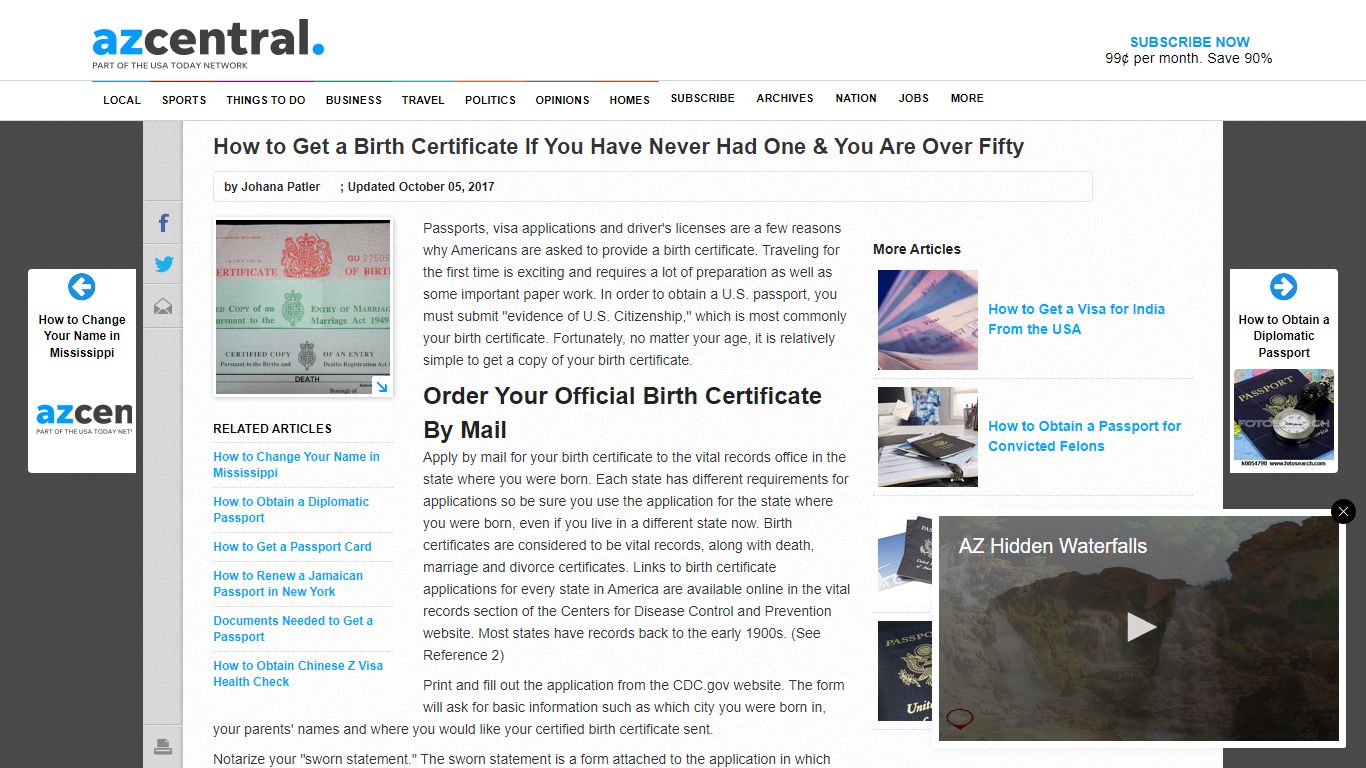 How to Get a Birth Certificate If You Have Never Had One & You Are Over ...